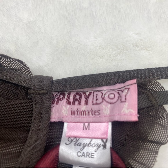 NWT Vintage PlayBoy Dark Brown Lace G-String - Picture 5 of 5